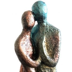 Pareja de novios colores metalizados