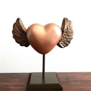 Corazón alitas Damasco metalizado